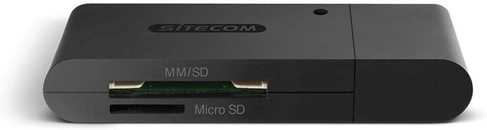 Sitecom Lettore Mini per Card di Memoria USB 3.0, Nero/Antracite