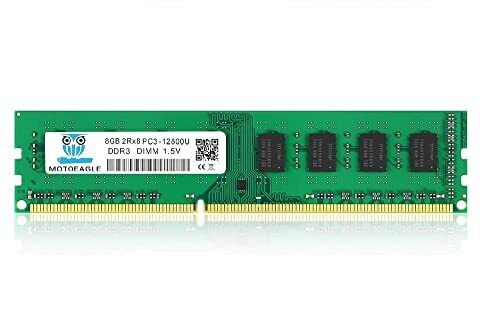8GB PC3 12800U DDR3 1600MHz UDIMM RAM, 8GB 2Rx8 PC3 12800U CL11 1.5V (o5z)