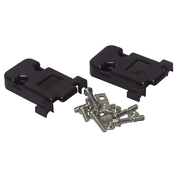 Connettore a vaschetta per computer D-Sub 9-Pin Hood Nero