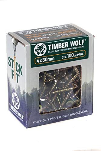 Timber TW40030 - Viti per legno, 4,0 x 30 mm, confezione da 100, zinco e (T5T)