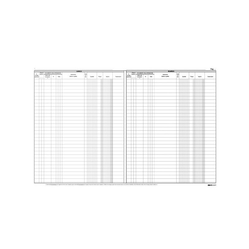 Registro MERCI IN DEPOSITO 50 Fg. 31x24.5 EDIPRO E2279