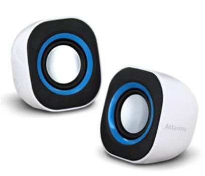 Casse Musica Atlantis Casse 440w Bianche Mini Per Pc E Notebook Usb P003-C03-w