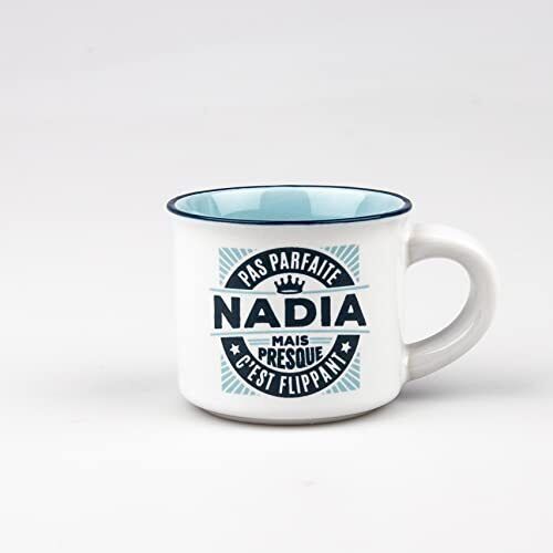 Kontiki - Tazzina da caffè con piattino in ceramica personalizzata, (T1V)