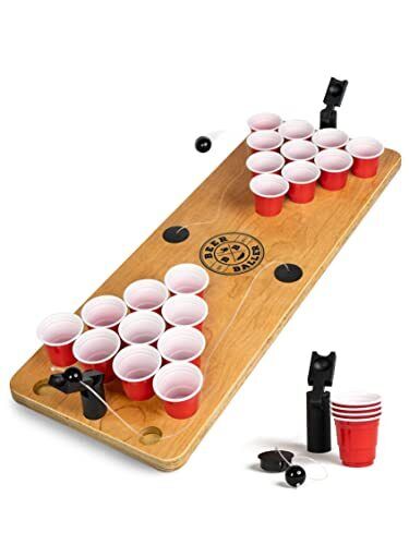 Beer Baller- Gioco per Feste, Colore Dunkelbraun, Cherrywood, (c5Q)