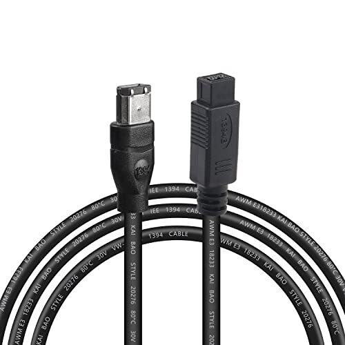 MEIRIYFA FireWire 1394B - Cavo adattatore 9 pin maschio a 6 pin, Firewire (g0B)