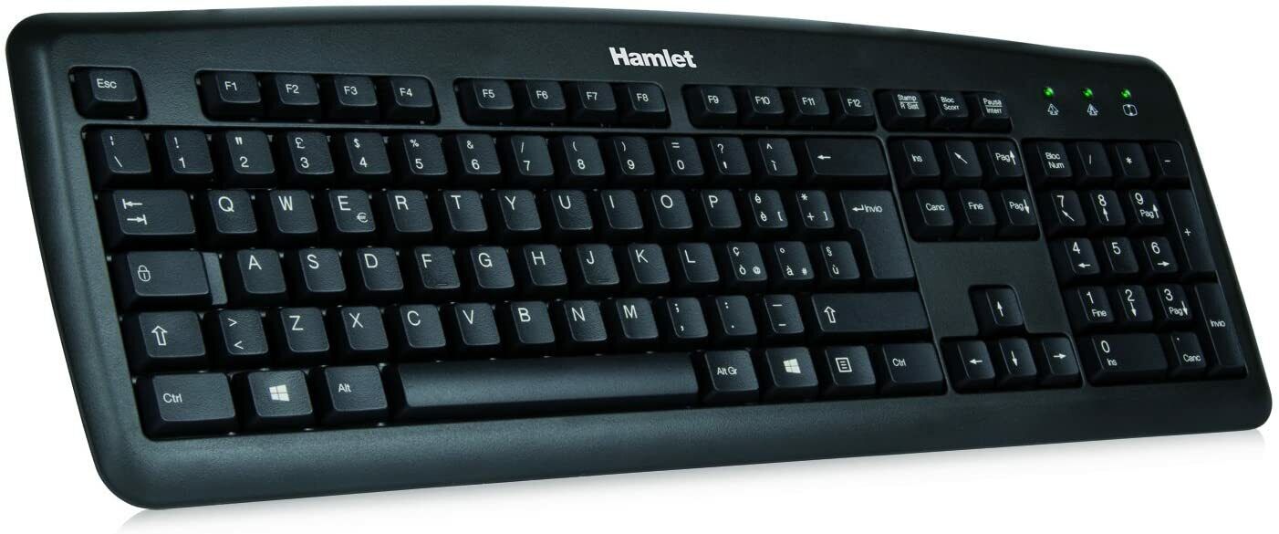 TASTIERA HAMLET XKKITA2- OEM TASTIERA ITALIANA USB VERSIONE OEM COLORE NERO