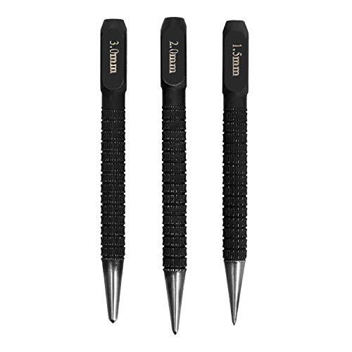 QWORK 3Pcs Bulino Automatico Center , Punzone Automatico Centrale , Punch (b0C)
