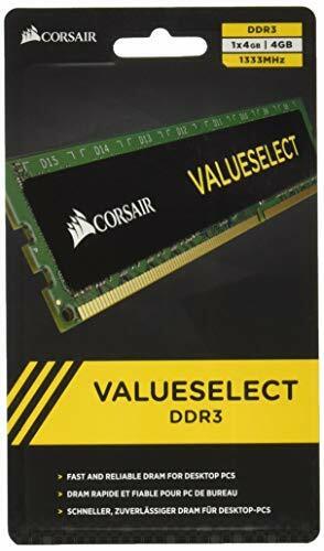 Corsair CMV4GX3M1A1333C9 Value Select Modulo di Memoria da 4 GB, DDR3, (Z8G)