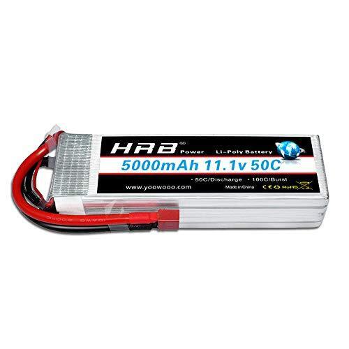 HRB Batteria Lipo 5000mAh 3S 11.1V 50C Batteria Lipo con spina Deans T (D5l)