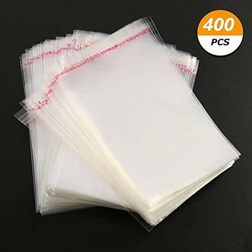 LATERN 400 Pezzi Borse in Cellophane Trasparente Buste Autoadesive (K1A)