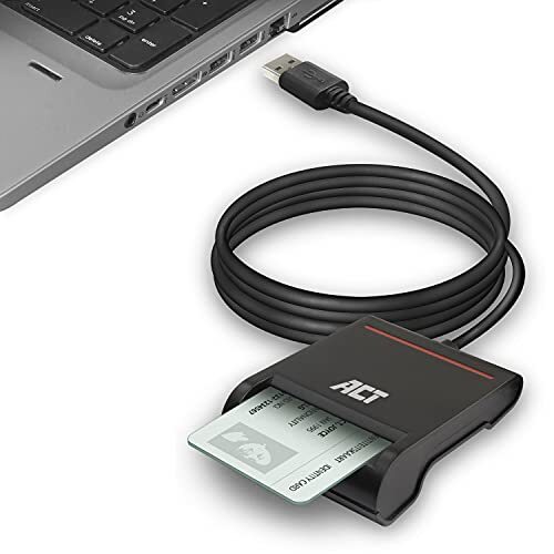 ACT Lettore di smart card USB, firma digitale eID del Belgio, lettore di (Q8F)