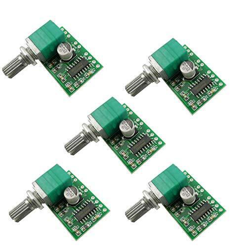 Aihasd 5 Pezzi PAM8403 Stereo Amplificatori Super Mini 5V Amplificatore (r6V)