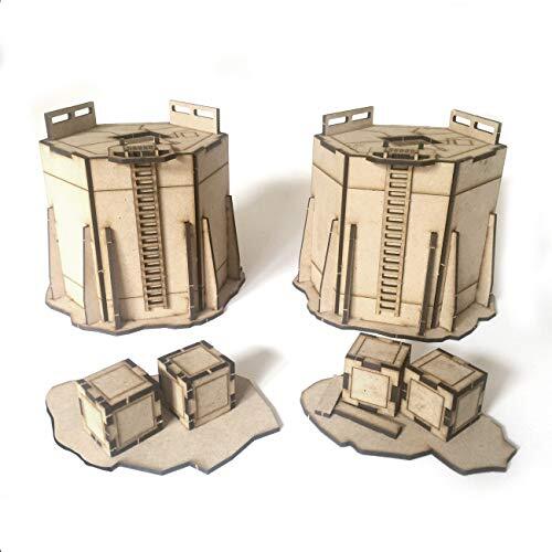 Pwork Wargames Industrial 01 - Set di Elementi scenici di ambientazione (i7k)