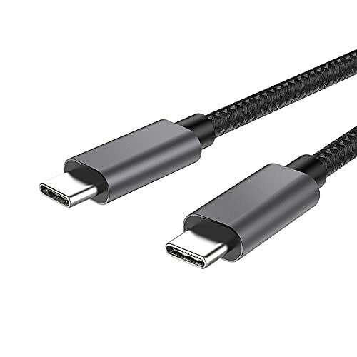 nonda - Cavo USB C a USB C 100 W/5A 2 m in Nylon, Cavo di Ricarica Veloce (r8L)