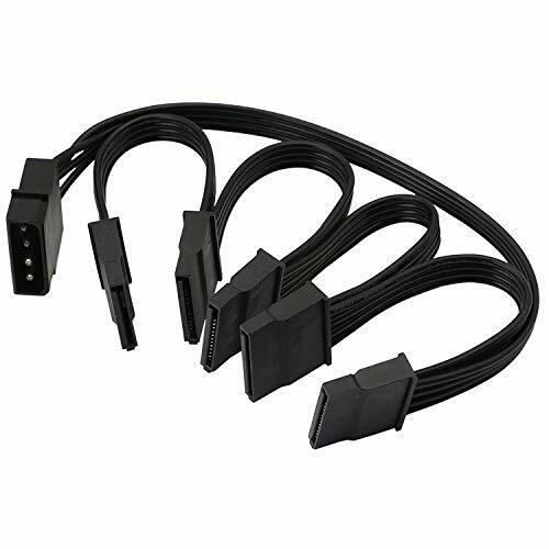 4pin IDE to 15 Pin SATA Splitter Power Cable,Gelrhonr LP4 to 5x15 Pin (D0b)