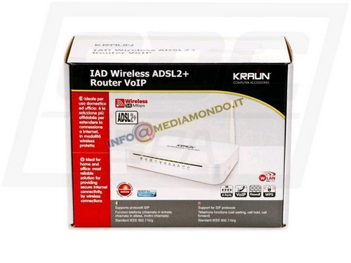 HUB ROUTER IAD - Wireless ADSL2 - VOIP - SWITCH - Modem KRAUN KR.XY