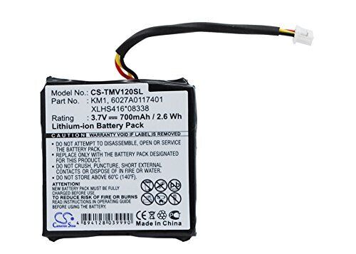 TECHTEK batterie compatibile con [TomTom] 4EH44, Start 20, Via 120, Via (z5p)