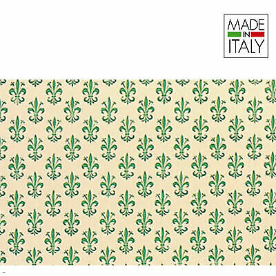 Rotolo Cartarivesto 50X500Cm Giglio Verde Lavabile Rex58