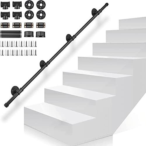 Gorssen Passamano per Scale Interne 300cm Acciaio Inox Staffe Corrimano (J7H)