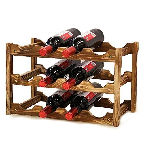 MAGIC SELECT Vinoteca in legno massiccio per 12 bottiglie. Portabottiglie (L8n)