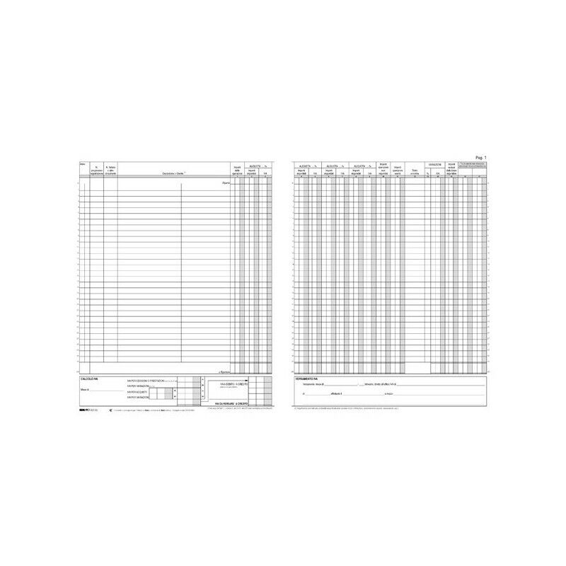 Blocco Registro IVA FATTURE 31x24.5 cm da 22 Pag. E2133 EDIDRO