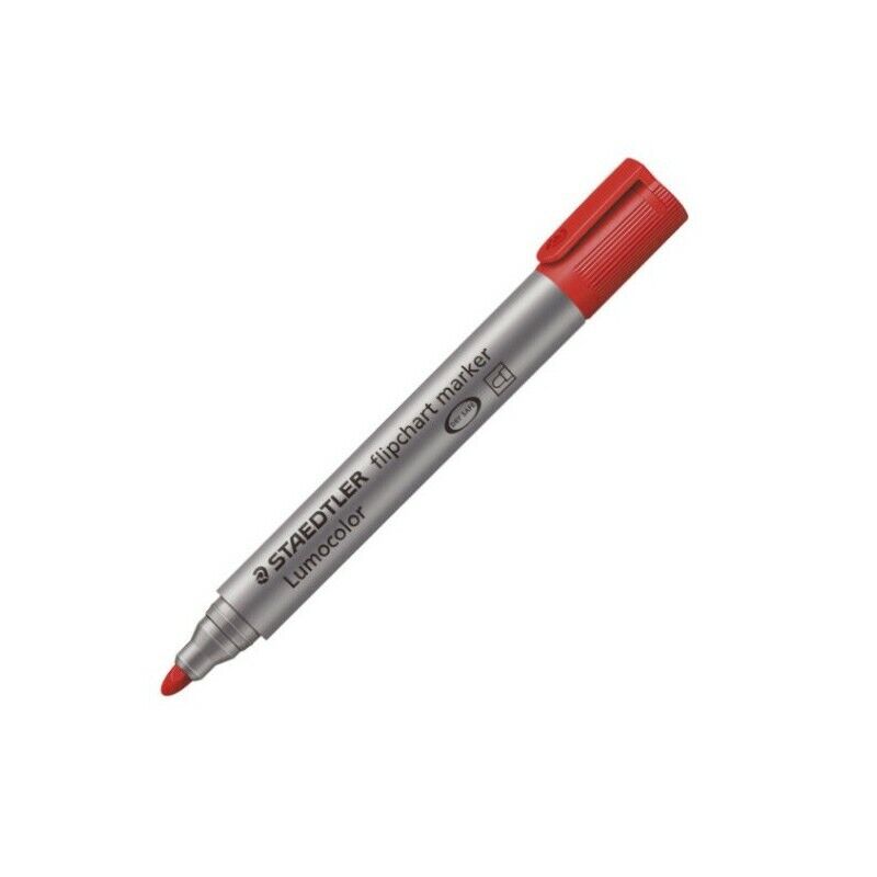 Marcatore LUMOCOLOR FLIPCHART 356 ROSSO Punta Tonda STAEDTLER 3562 (10 Pz)