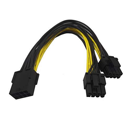 ZkeeShop 8 Pin Female to Dual 8 Pin (6+2) Male Splitter Power Adapter (X1F)