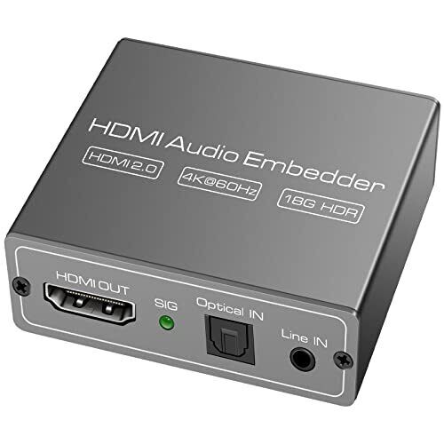 HDMI Audio Embedder Inserter Audio Analogico Digitale + DVI a HDMI (a5y)