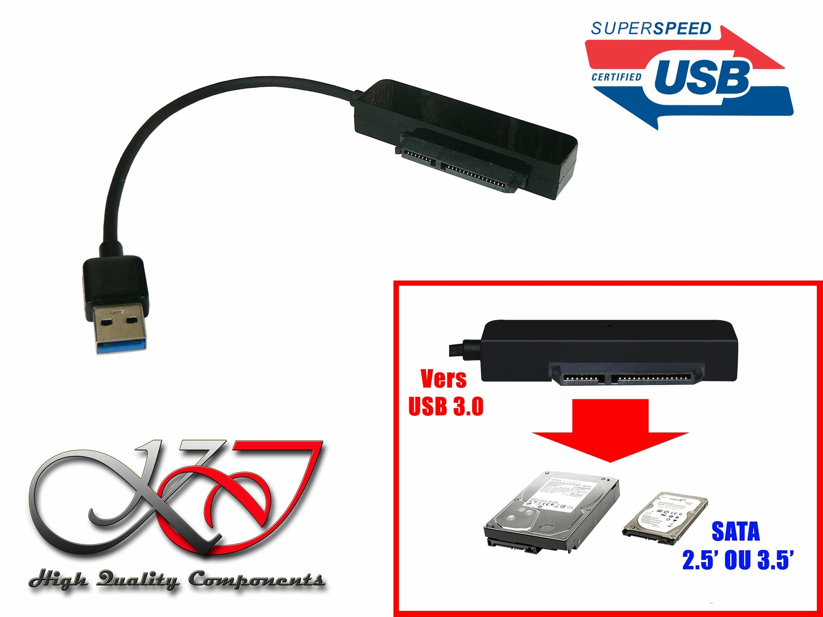 KALEA-INFORMATIQUE ' Convertitore adattatore SATA verso USB (i4P)