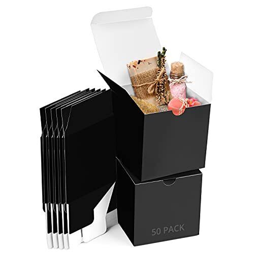 Belle Vous Scatole Regalo Cartone Nere (50pz) - Scatole Cartone Regalo da (P0F)