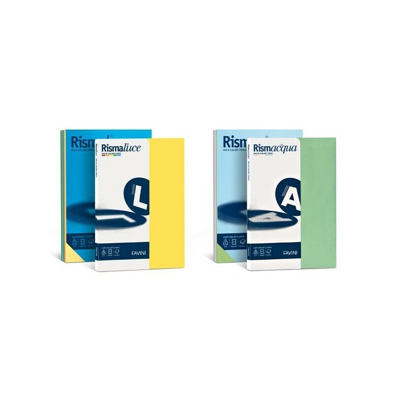 Carta Colorata RismaLuce FAVINI A66X314 - A4 - 90 gr. 300 Fg. - in 8 colori