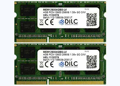 DILC RAM Sodimm DDR3 8GB (2x4GB) 1600Mhz PC3-12800 (204 Pin) 1.35v (Low (E8b)