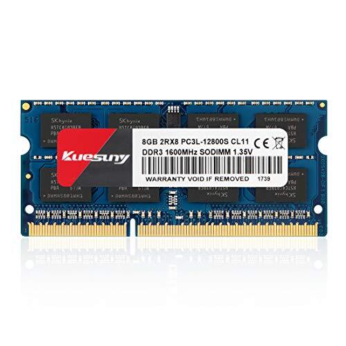 Kuesuny 8GB DDR3L 1600MHz Sodimm Ram PC3L-12800S PC3L-12800 1.35V CL11 (G6Z)