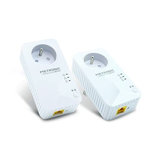 Presa CPL netsocket Duo da 600 MB/s con 1 + 1 porta Fast Ethernet 100 (s9H)