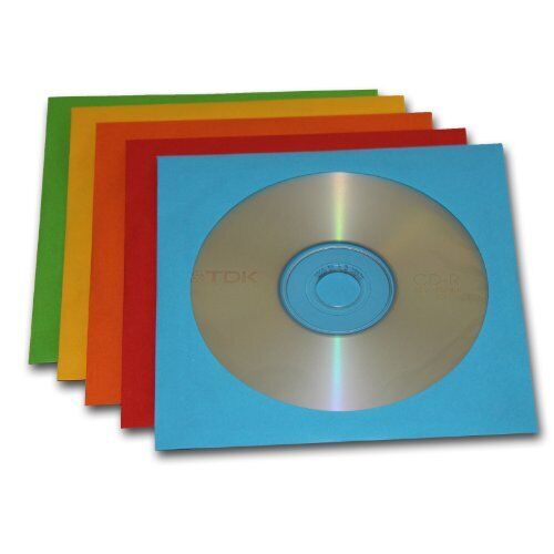 TDK - 10 dischi CD-R vuoti e 10 buste colorate (j0Z)