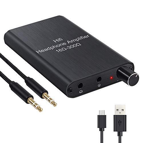 LiNKFOR HiFi Amplificatore per Cuffie 16-300Ω Mini Headphone Amplifier (D7t)