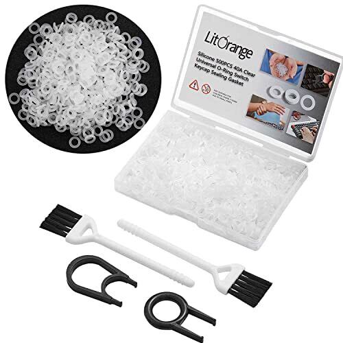 Litorange Silicone 500PCS 40A Clear Universal O-Ring Switch Dampeners (H4q)