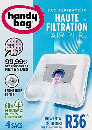 Handy Bag, R 36, Sacchetti per aspirapolvere Rowenta Artec 2 Silence (n1r)