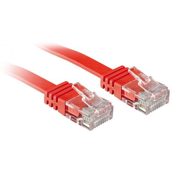 Cavo di Rete Cat.6 U/UTP Flat Rosso, 2m