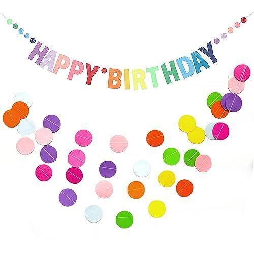 2 striscioni decorative "Happy Birthday", striscioni "Happy Birthday", (I3a)