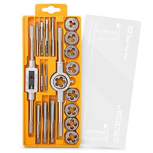 Hi-Spec Set di maschi filettatori e filiere metriche da 20 pezzi Kit per (p7b)
