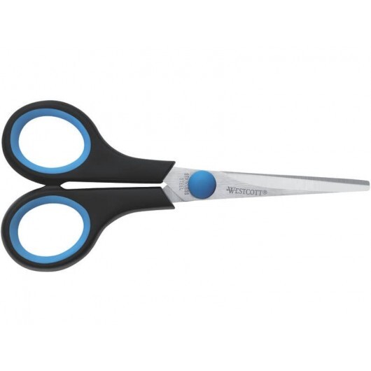 Forbici per mancini Westcott Soft Grip Easy Grip lama 13 cm blu/nero E-30252 00