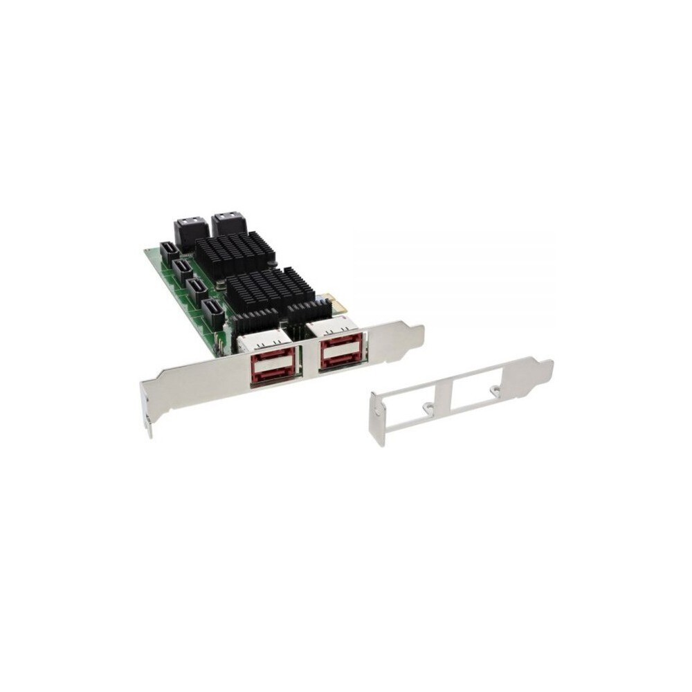 InLine Controller SATA, 8x SATA 6Gb/s + 4x eSATA, Scheda PCIe 2.0 (PCI-Express).