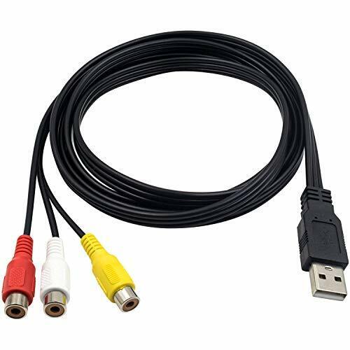 Duttek Cavo da USB a RCA, USB 2.0 maschio a 3 RCA femmina Jack Splitter (L9W)