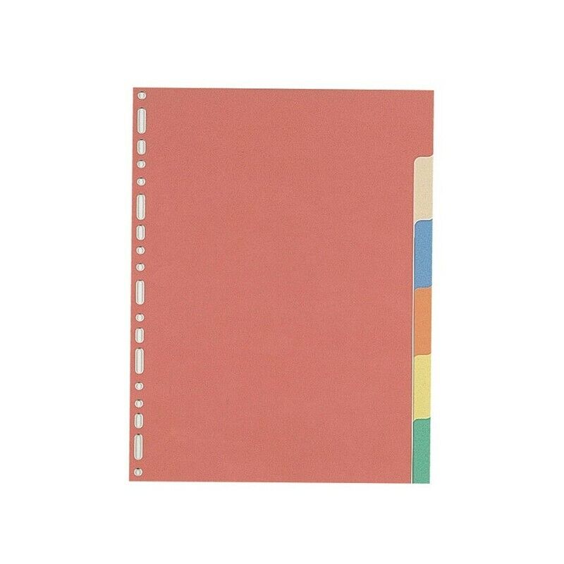 Separatore fogli 21x29.7 a 6 tasti cartoncino colorato 240 gr. FAVORIT