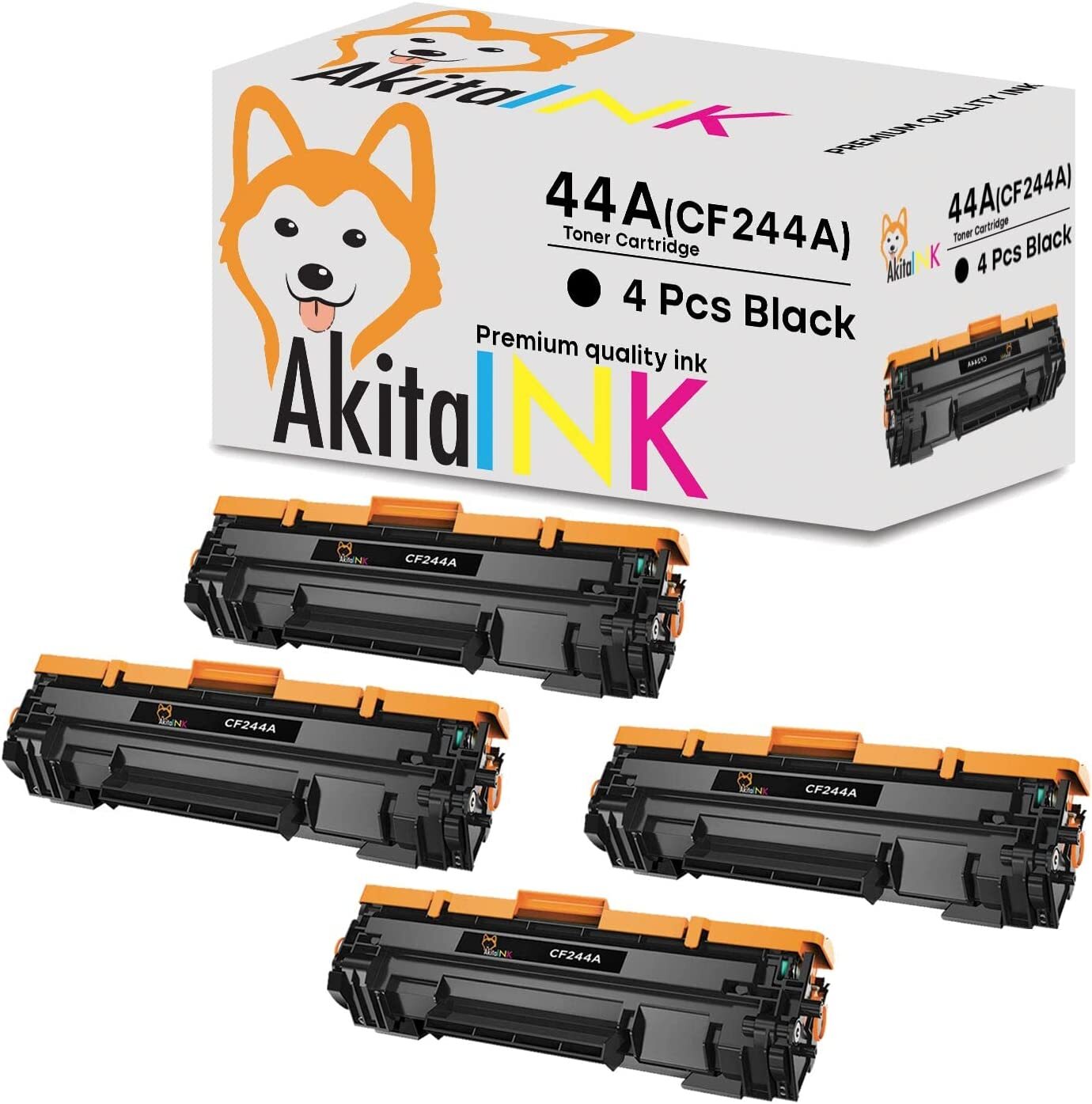 Kit 4 Toner Compatibili per HP 44A CF244A Sostituzione con HP Laser (4Toner)