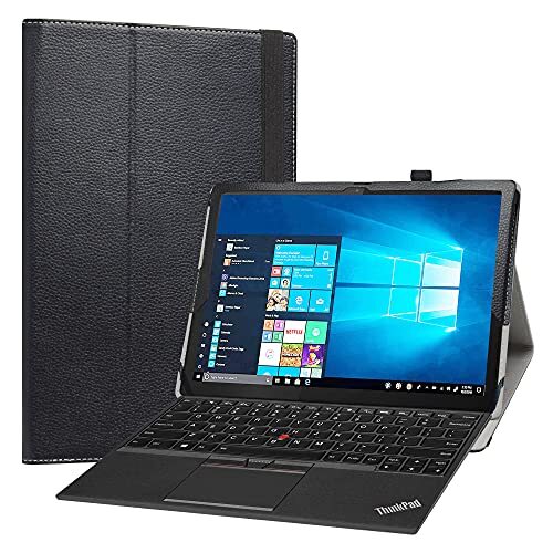 Labanem Custodia per Lenovo ThinkPad X12 Detachable, PU Pelle Slim Flip (c8q)
