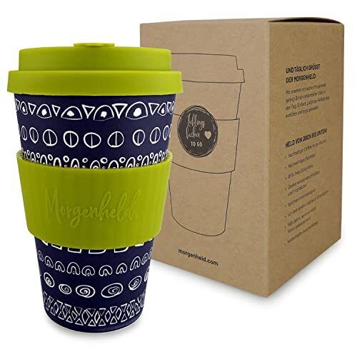Morgenheld Coffee To Go Tazza Mug da Viaggio, Blacky Lime, Porcellana (Q9Y)
