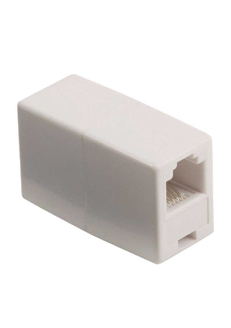 giunto Accoppiatore telefonico RJ11  femmina femmina bianco pin to pin