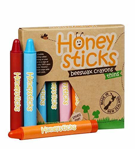 Honeysticks 100% Pure Beeswax Crayons (8 Pack, Thins) Natural, Safe for (J8t)